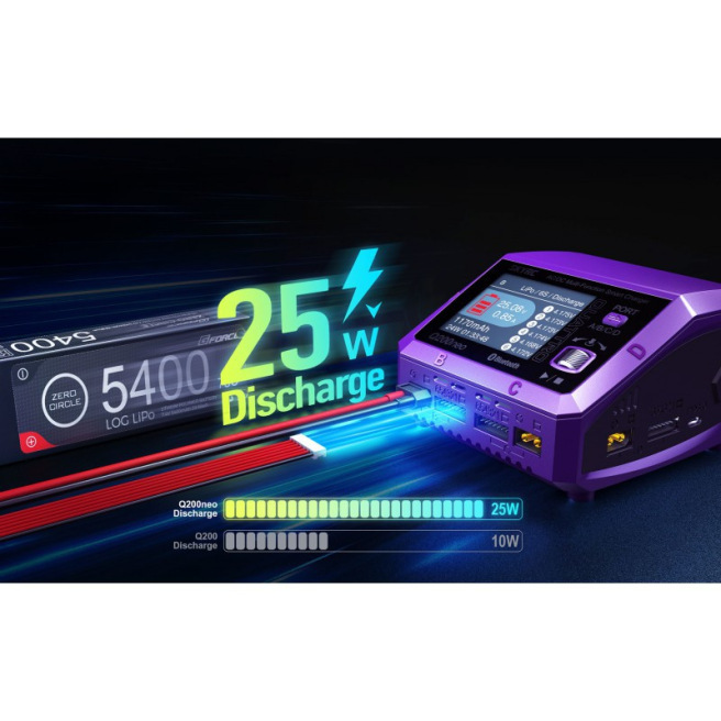 Chargeur Q200 neo Quattro AC/DC (AC 200W - DC 400W) - SKYRC Chargeur Q200 neo Quattro AC/DC (AC 200W - DC 400W) - SKYRC