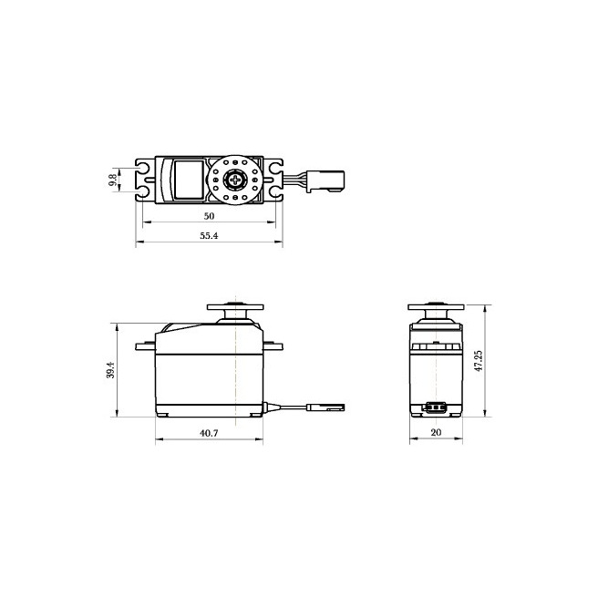 Servo Savox SV-0254MG - Digital - Pignons métal Servo Savox SV-0254MG - Digital - Pignons métal
