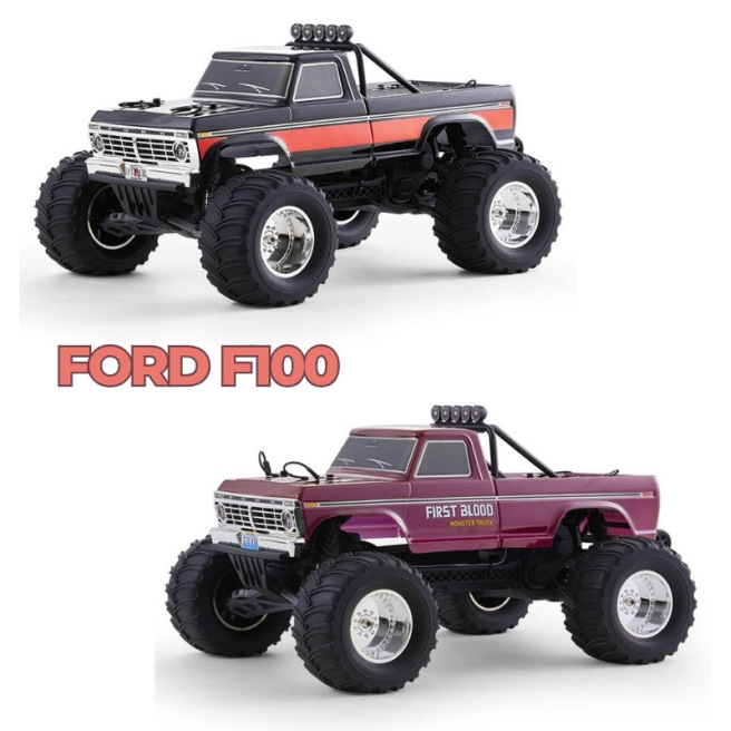 Monster truck Ford F100 1/10 Black & First Blood kit RTR de FMS