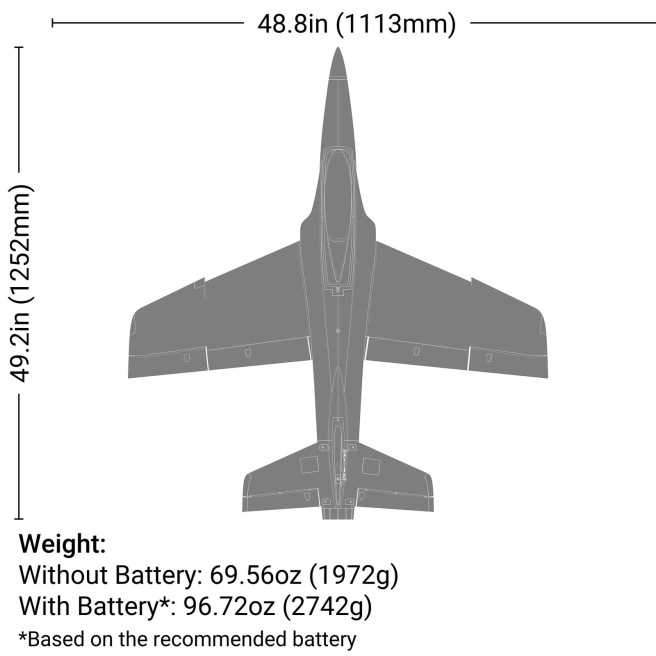 Jet Habu XS eXtra Sport 80mm EDF BNF Basic & PNP de E-Flite