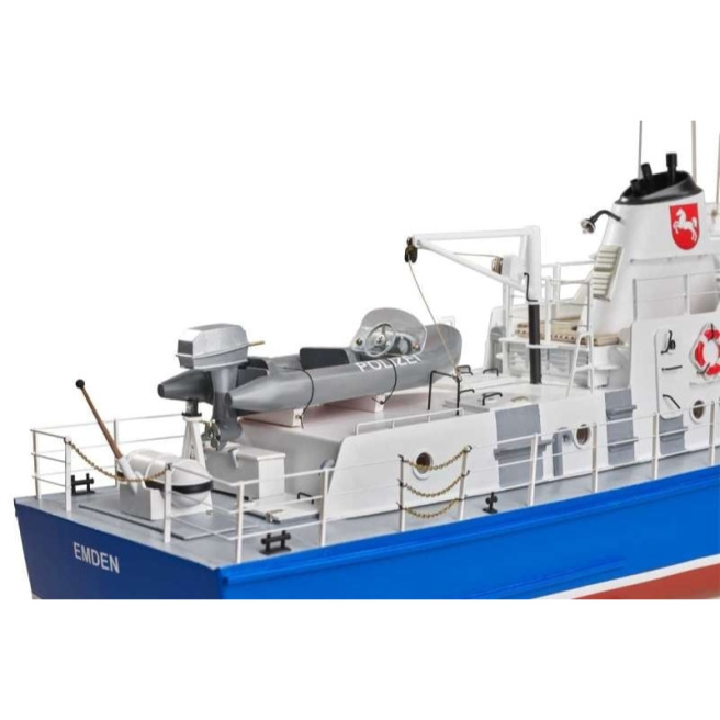 Bateau de police W3 Kit 1:25 avec accastillage de Romarin by Krick