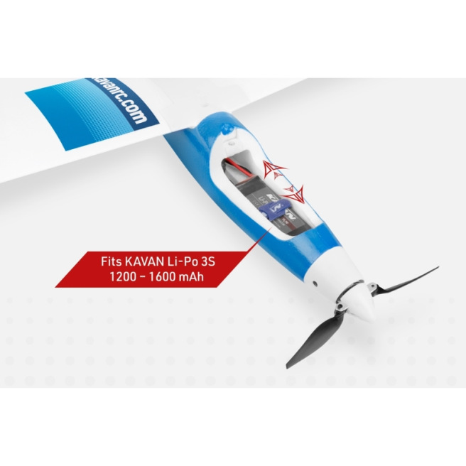 Planeur Falke 1800mm ARF Bleu/Rouge de Kavan