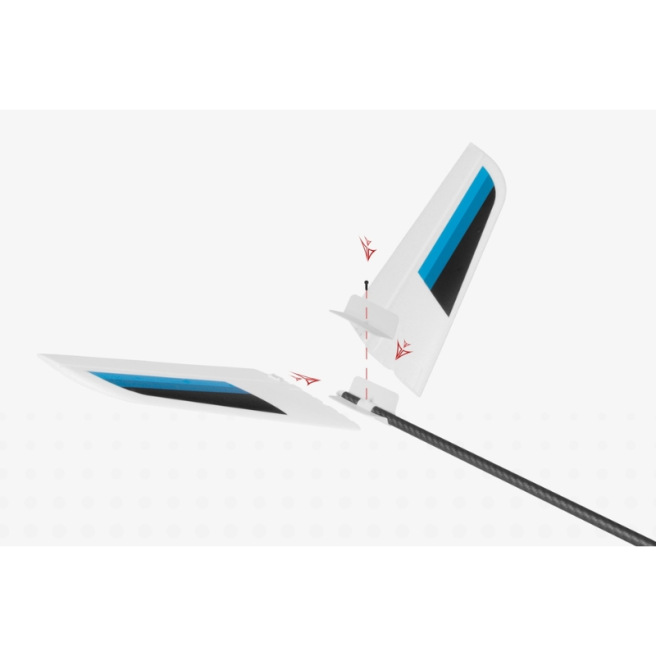 Planeur Falke 1800mm ARF Bleu/Rouge de Kavan