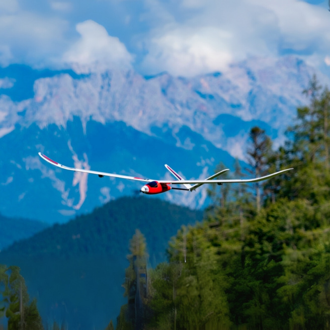 Planeur Falke 1800mm ARF Bleu/Rouge de Kavan