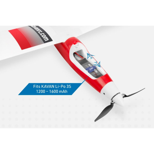 Planeur Falke 1800mm ARF Bleu/Rouge de Kavan