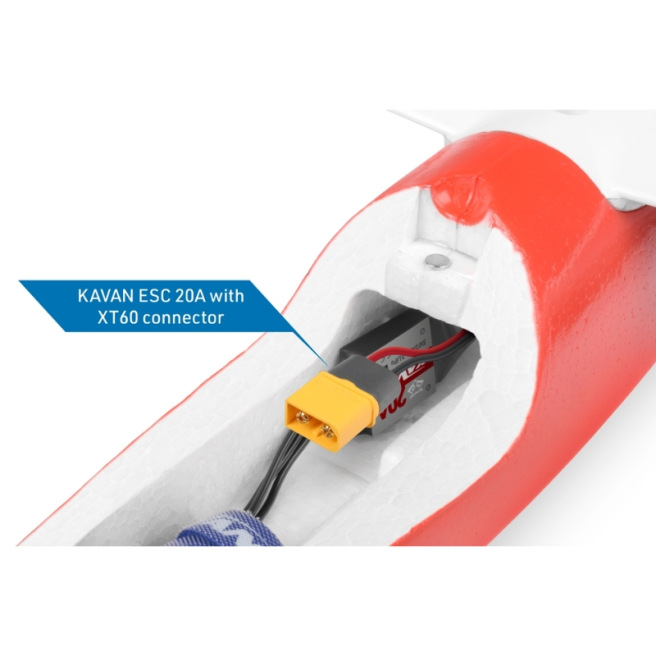 Planeur Falke 1800mm ARF Bleu/Rouge de Kavan