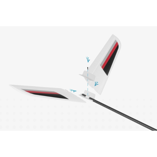 Planeur Falke 1800mm ARF Bleu/Rouge de Kavan