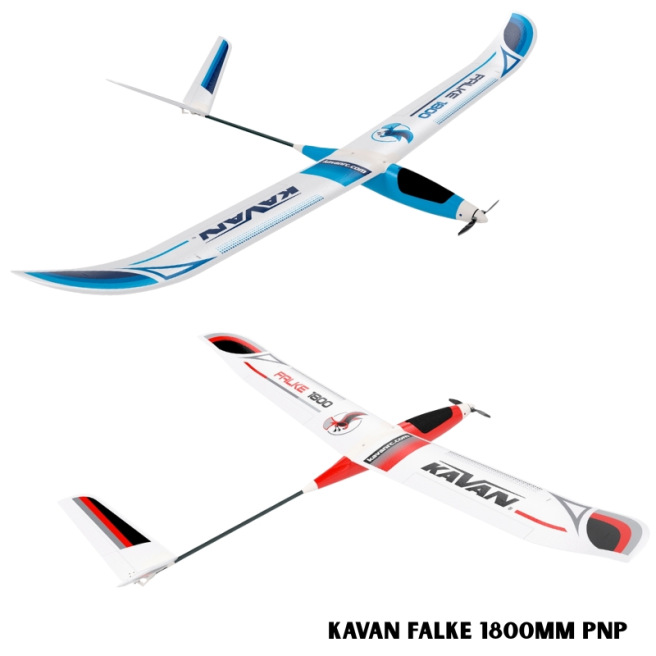 Planeur Falke 1800mm ARF Bleu/Rouge de Kavan