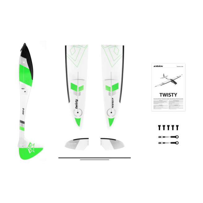 Planeur Twisty 1512mm PNP Orange/Vert de Kavan