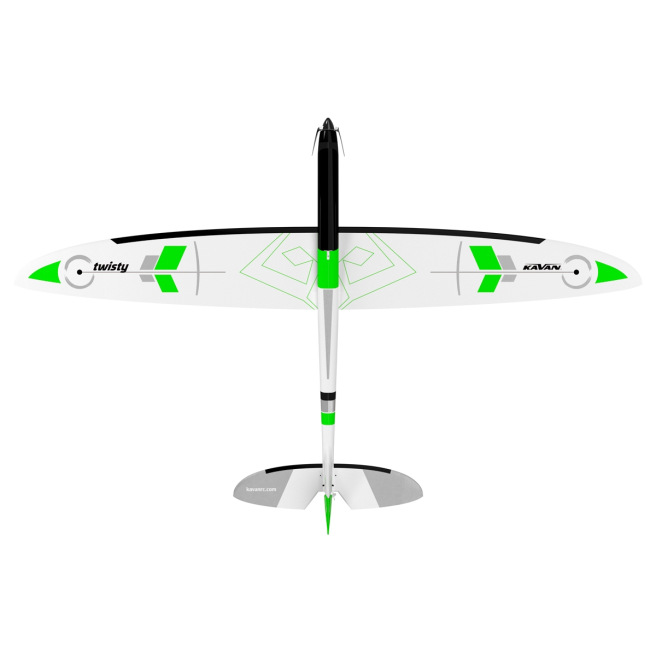 Planeur Twisty 1512mm PNP Orange/Vert de Kavan
