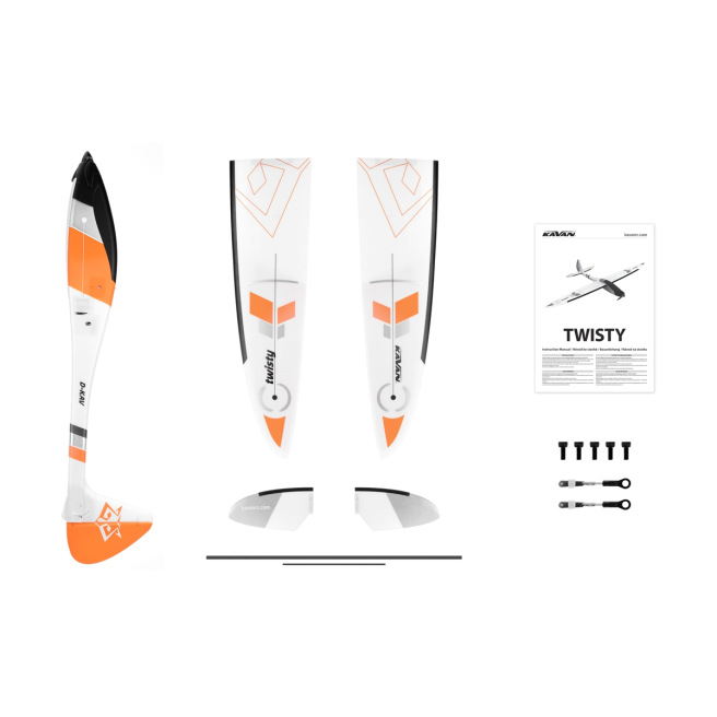Planeur Twisty 1512mm PNP Orange/Vert de Kavan