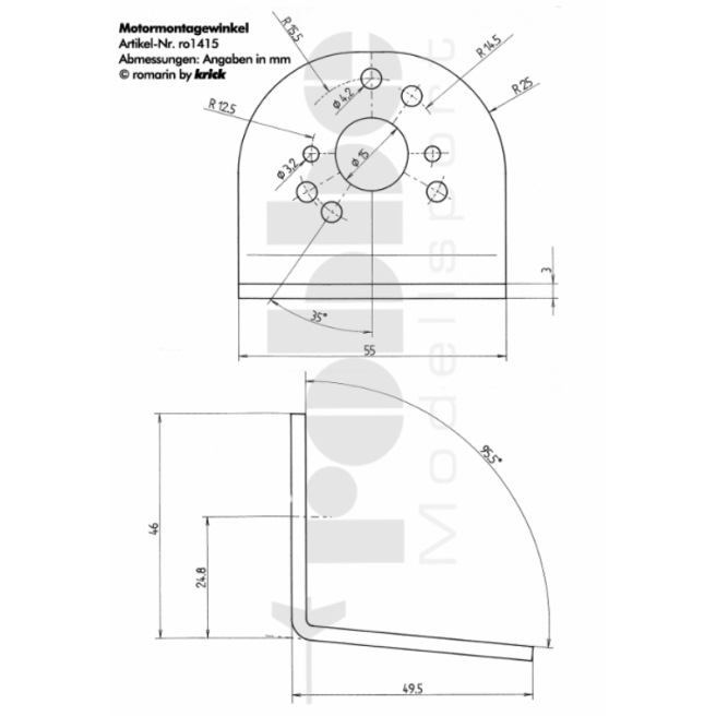 Support moteur universel en aluminium - Romarin by Krick