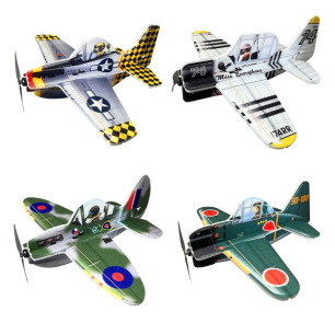 Avions indoor Cartoon Warbirds Mustang P-51 / Texan / Spitfire de RC Factory