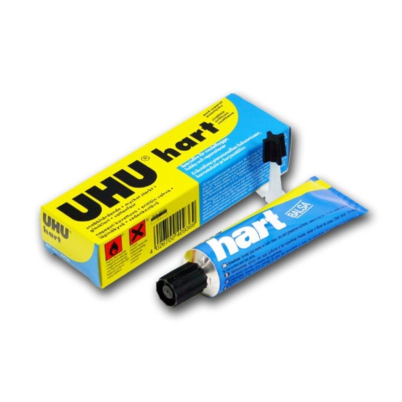 UHU Hart - Colle spéciale pour le modélisme, bois et plastique, transparente,  tube 35 g : : Jeux et Jouets