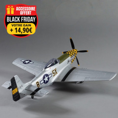 Avion P-51D Mustang Warbird kit PNP jaune 750mm de Derbee