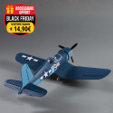 Avion F4U Corsair Bleu Mini Warbird Série kit PNP 750mm de Derbee