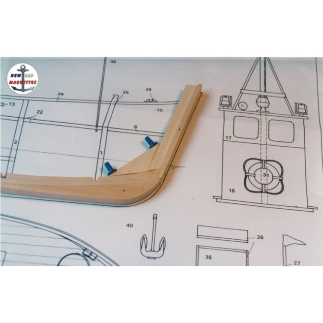 Bateau de pêche breton type caseyeur Marie‑Morgane de New Cap Maquette