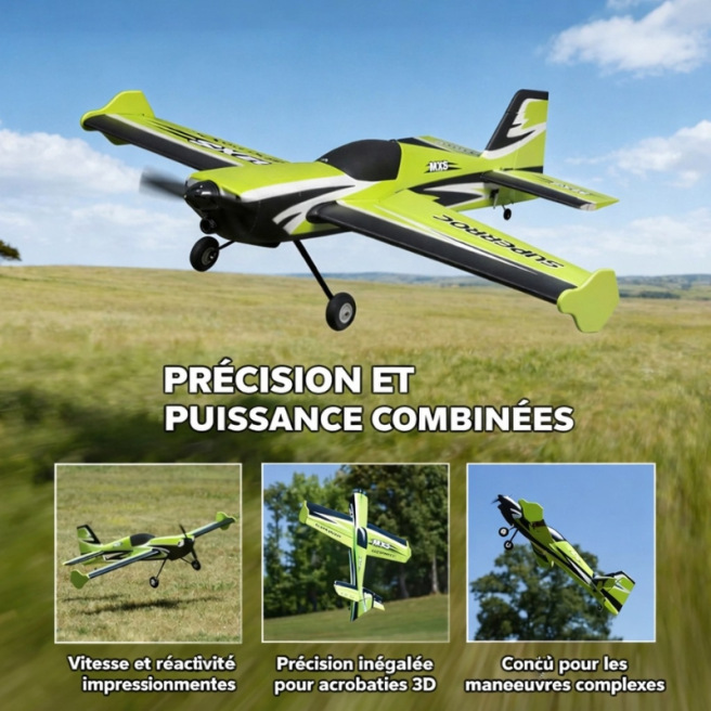 Avion de voltige RC MXS 3D V2 1/10 1100 mm vert PNP de ROCHobby