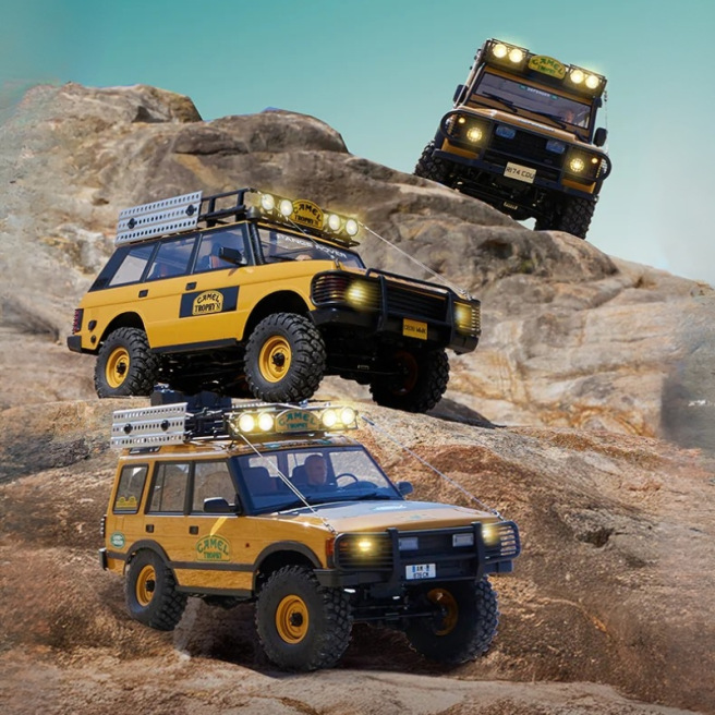 Crawler Land Rover Discovery Series I FCX10 1/10 RS ARTR jaune de FMS