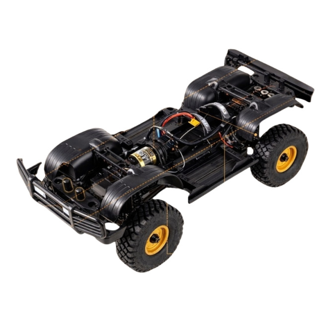 Crawler Land Rover Discovery Series I FCX10 1/10 RS ARTR jaune de FMS