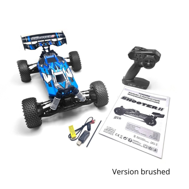 Buggy Pirate Shooter II 1/10 RTR bleu brushed ou brushless de T2M