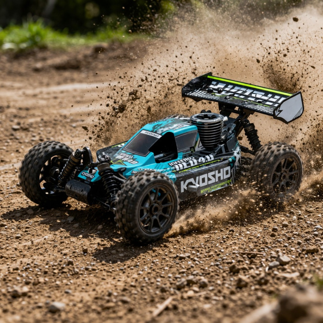 Buggy thermique Inferno NEO 4.0 1/8 Readyset Kyosho – Version Rouge ou Bleu