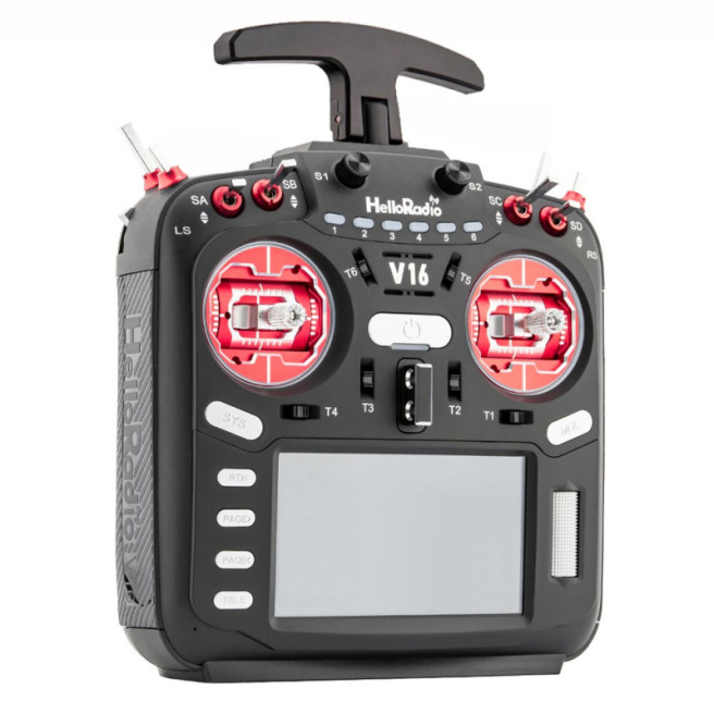 Radiocommande V16 MAX 4en1 rouge 32 voies Mode 1 ou 2 HELLORADIOSKY