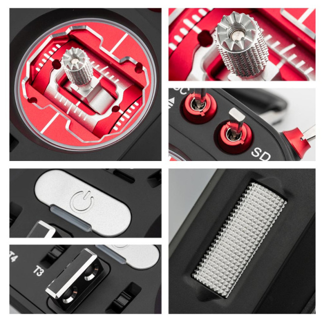 Radiocommande V16 MAX 4en1 rouge 32 voies Mode 1 ou 2 HELLORADIOSKY