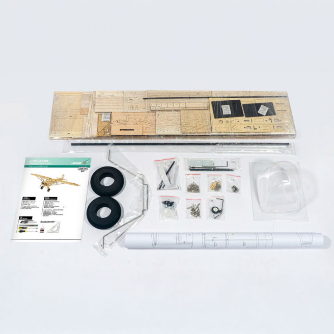 Avion J3 Cub 2000 mm Kit bois à construire - DW Hobby