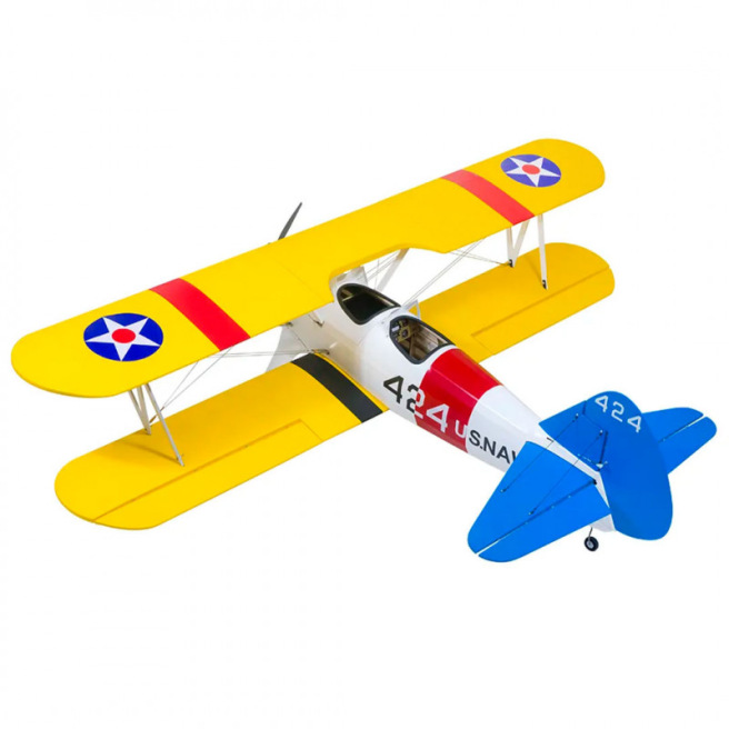 Avion RC PT-17 Stearman 1,6 m ARF biplan bois – 20cc ou électrique – DW Hobby