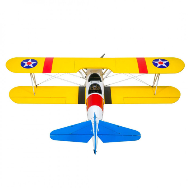 Avion RC PT-17 Stearman 1,6 m ARF biplan bois – 20cc ou électrique – DW Hobby