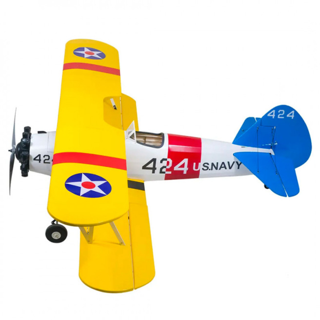 Avion RC PT-17 Stearman 1,6 m ARF biplan bois – 20cc ou électrique – DW Hobby