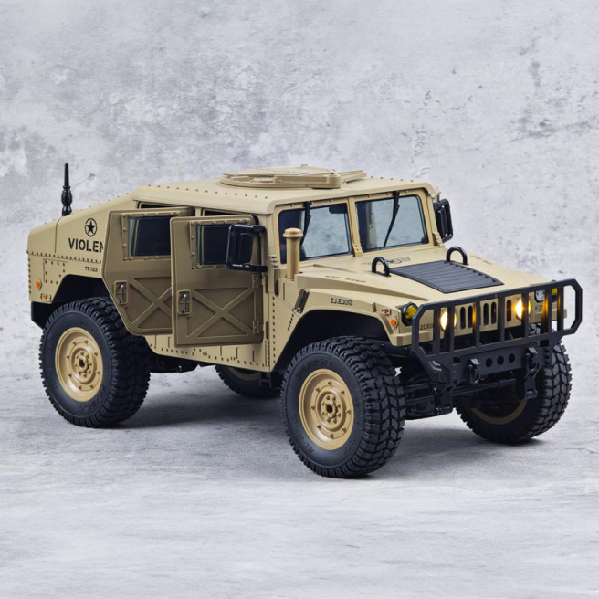 Voiture Hummer 1/16 RTR jaune sable ou vert armée avec éclairage LED – Scientific MHD
