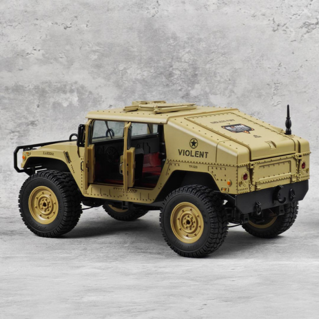 Voiture Hummer 1/16 RTR jaune sable ou vert armée avec éclairage LED – Scientific MHD