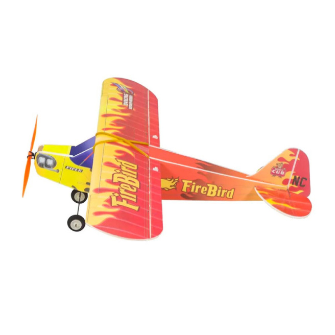 Avion J3 Fire Bird 600 mm kit à construire bois/mousse Dancing Wings Hobby
