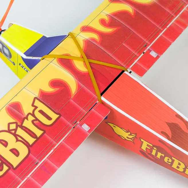 Avion J3 Fire Bird 600 mm kit à construire bois/mousse Dancing Wings Hobby