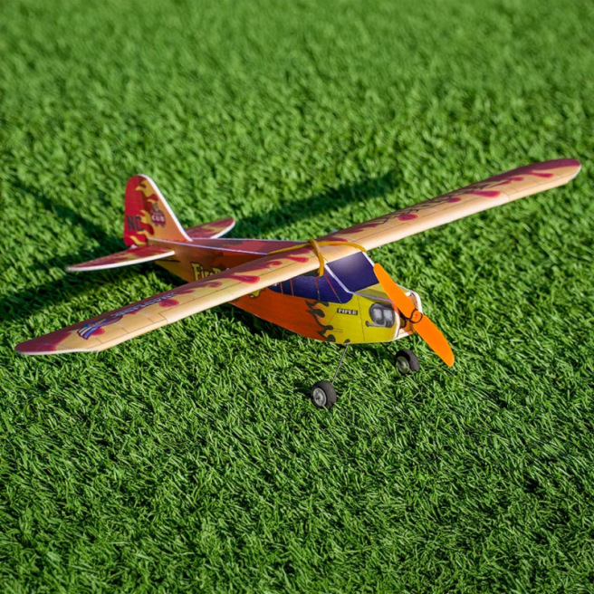 Avion J3 Fire Bird 600 mm kit à construire bois/mousse Dancing Wings Hobby