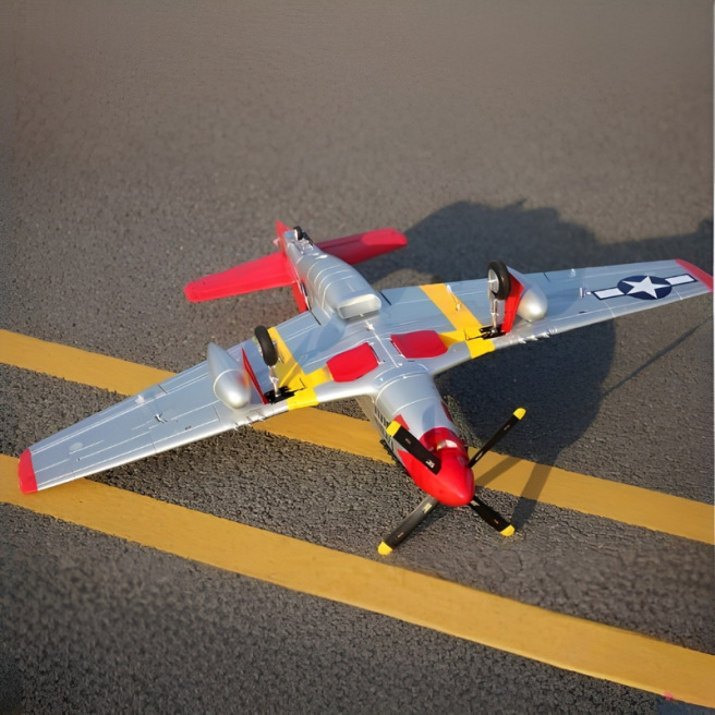 Avion Warbird P-51D Red Tail V8 1450 mm PNP de FMS