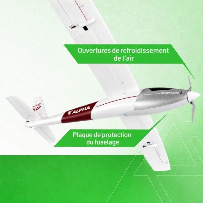 Motoplaneur Alpha V2 1500 mm ARF brushless – Kavan
