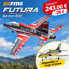 Jet Futura 64mm 1/18 EDF kit PNP Vert / Rouge de FMS