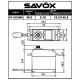 Servo Savox SC-0252 MG - Digital - Pignons Métal