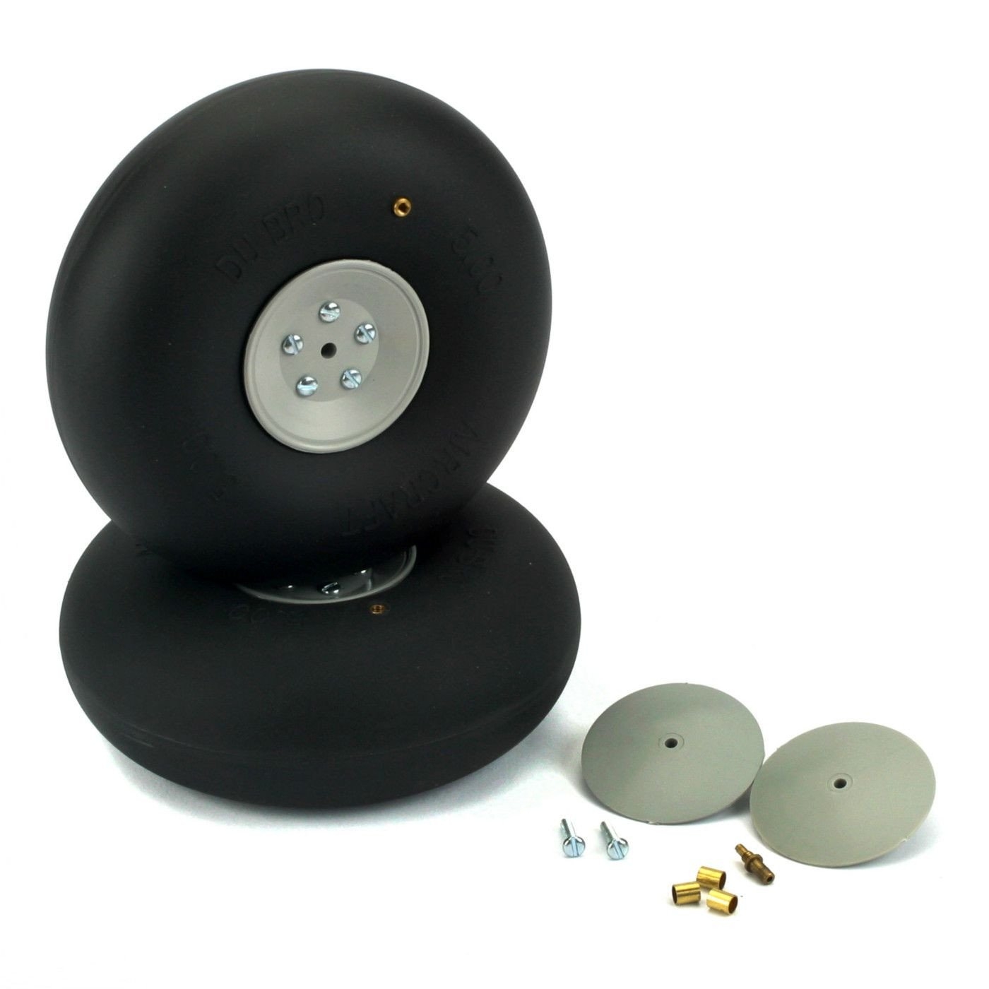 Roues Avion RC 2.99 Pouces - Pneus éponge PU, Moyeu Plastique - Pour Modèles RC, Vol Intérieur/extérieur - Noir Ou Blanc