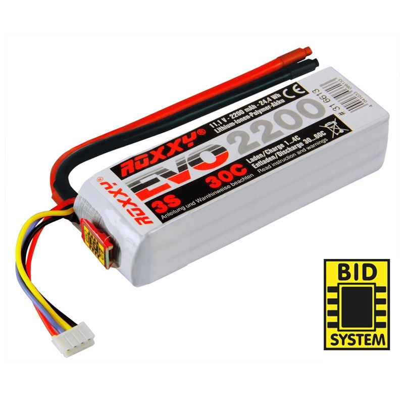 Multiplex Roxxy EVO LiPo 2-300B 7.4V 300mAh 30C Con Connettore JST/BEC - Nuovo