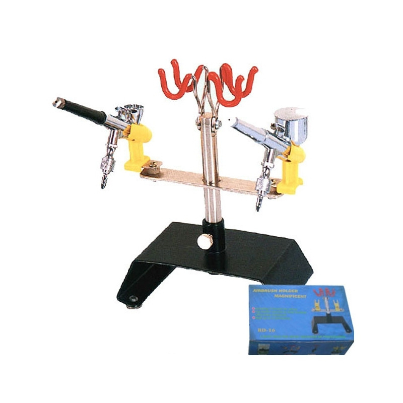 Accessoire Artiste Support Aérographe 3 Places - Porte-pistolet Peinture Airbrush, Plastique Léger, Pour Atelier DIY Art Maquette Bricolage