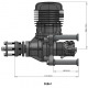 Moteur essence DLE 61 avec allumage et pot d'échappement