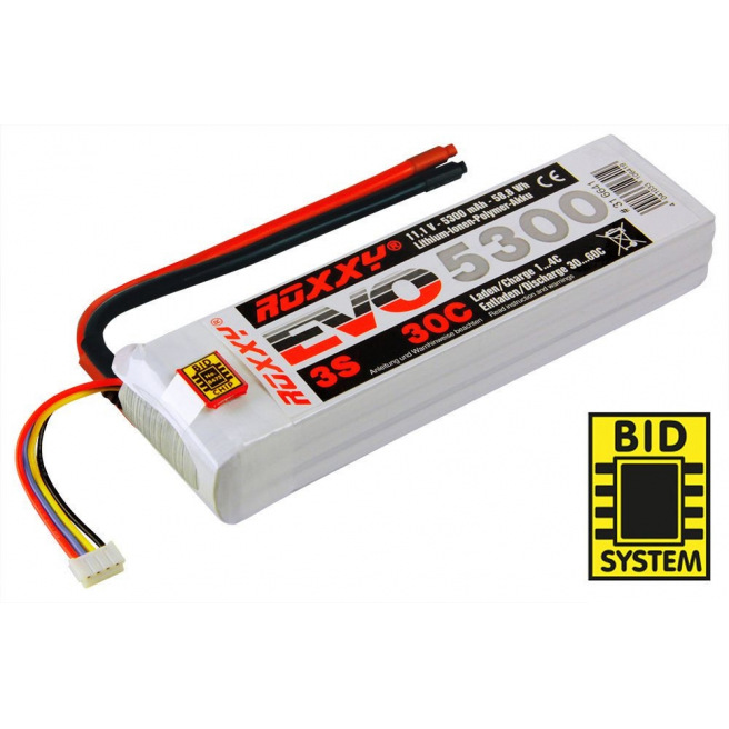 Batteries LiPo EVO de 2 à 6S - 30C - 350 à 5000mAh - ROXXY