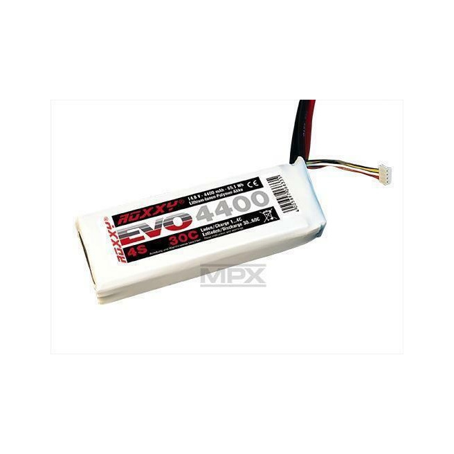 Batteries LiPo EVO de 2 à 6S - 30C - 350 à 5000mAh - ROXXY
