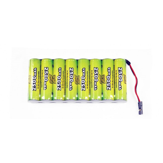 Pack accu NiMh 9.6V 2500mAh avec fiche JR - A2Pro