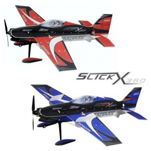 Avion Indoor Slick X360 Rouge ou Bleu de Multiplex