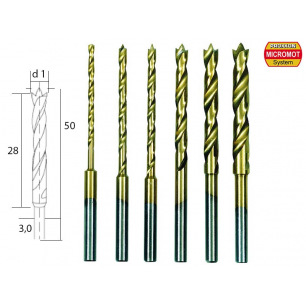 Jeu de forêts HSS avec pointe de centrage - PROXXON Jeu de forêts HSS avec pointe de centrage - PROXXON